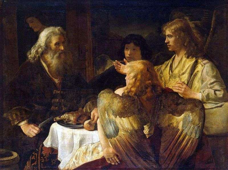 Abraham and the Three Angels   Rembrandt Harmens Van Rhine