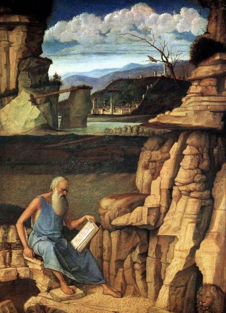 San Girolamo Lettura in natura   Giovanni Bellini