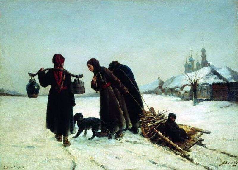 In inverno nel villaggio   Alexey Korzukhin