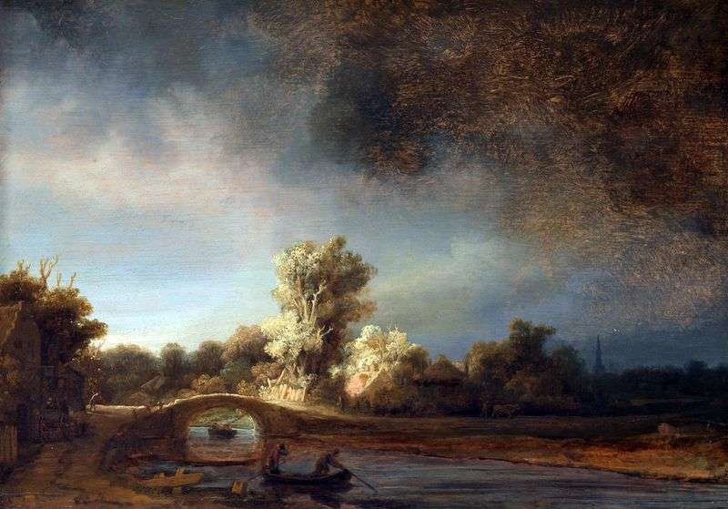Stone Bridge   Rembrandt Harmens Van Rhine