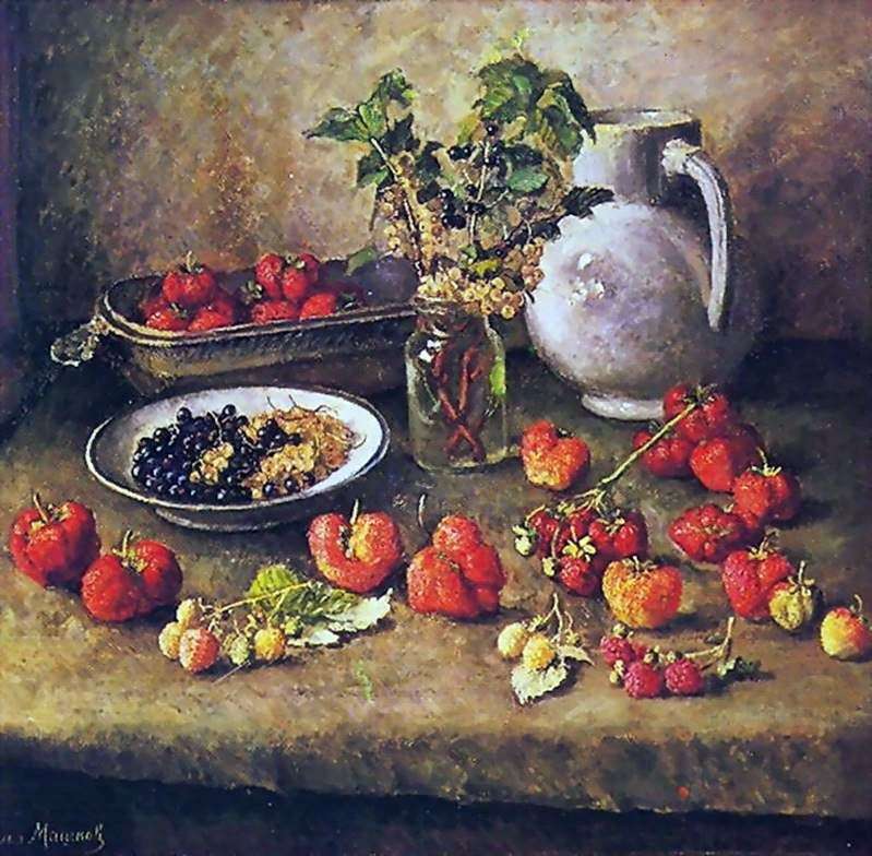Brocca di fragole e bianco   Ilya Mashkov