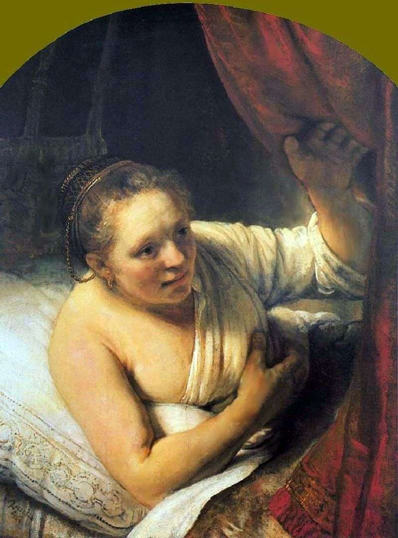 Giovane donna a letto   Rembrandt Harmens Van Rhine
