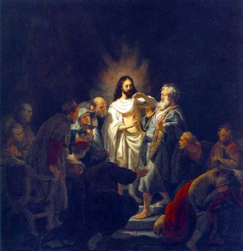 Incredulità dellapostolo Tommaso   Rembrandt Harmens Van Rhine