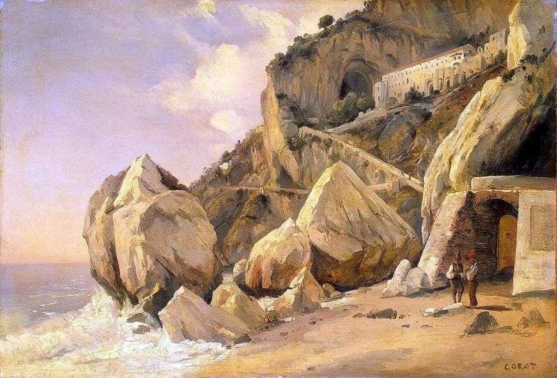 Rocce ad Amalfi   Camille Corot