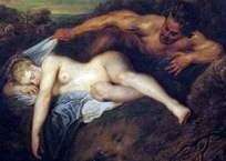 Giove e Antiope   Jean Antoine Watteau