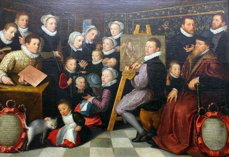Autoritratto con famiglia   Otto van Veen