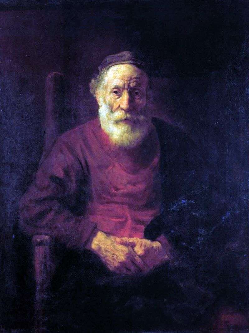 Ritratto di un vecchio in rosso   Rembrandt Harmens Van Rhine