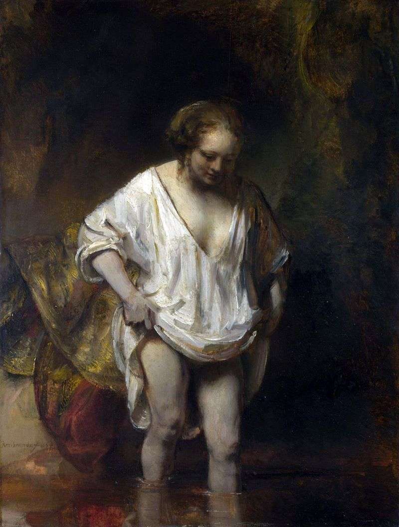 Bathing Woman (Hendrickje, entrando nel fiume)   Rembrandt Harmens Van Rhine