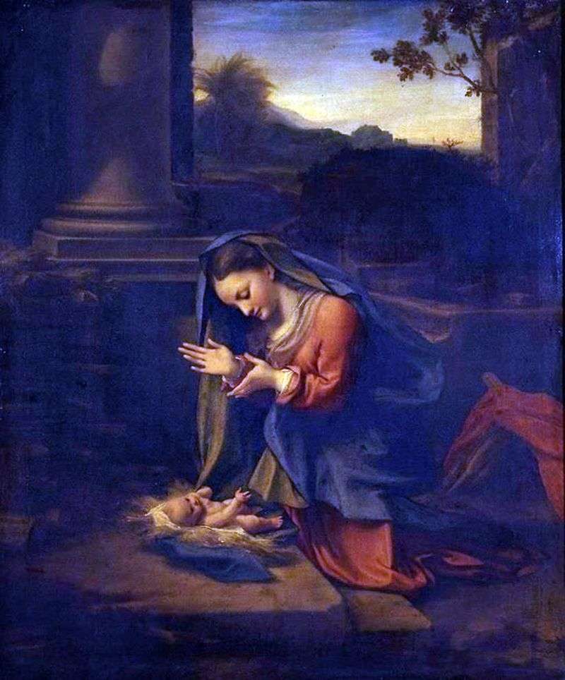Adorazione della Madonna al Bambino   Correggio (Antonio Allegri)