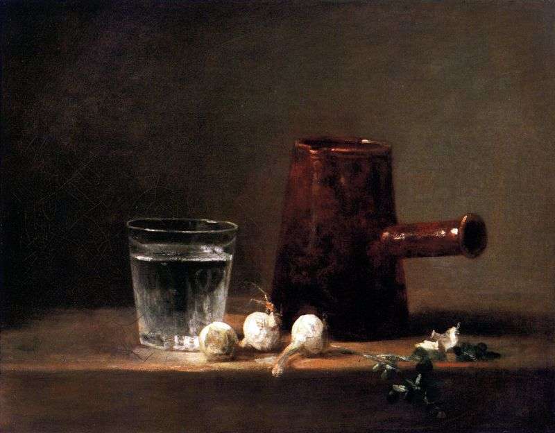 Bicchiere con acqua e brocca   Jean Baptiste Simeon Chardin