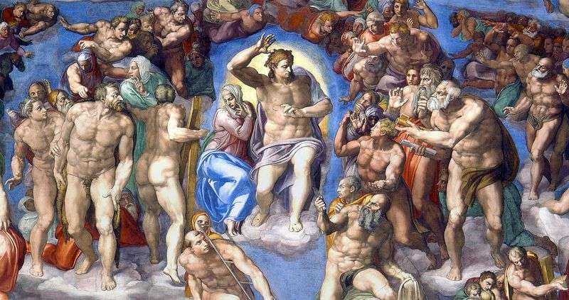 Limmagine di Cristo sullaffresco Il Giudizio Universale   Michelangelo Buonarroti