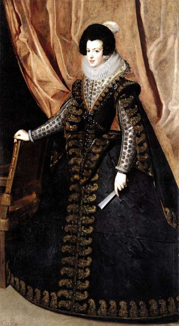 Ritratto della regina Isabella di Borbone   Diego Velasquez