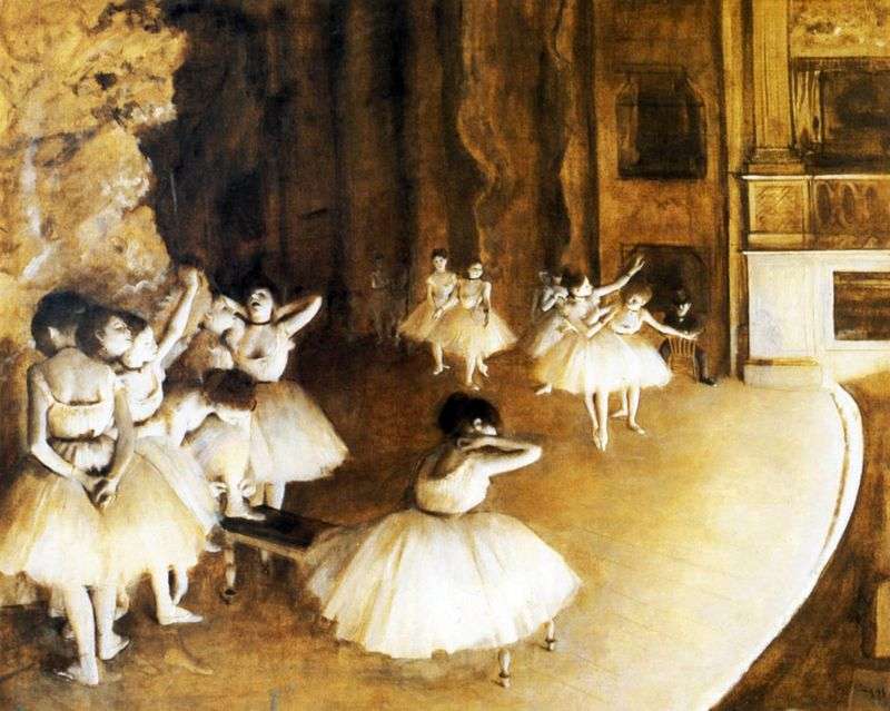 Prove di balletto sul palco   Edgar Degas