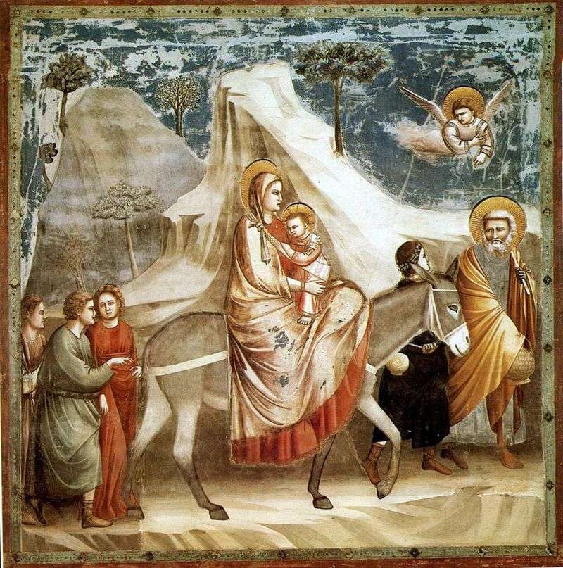 Fuga in Egitto   Giotto di Bondone