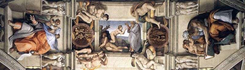 Particolare del dipinto della Cappella Sistina (affresco)   Michelangelo Buonarroti