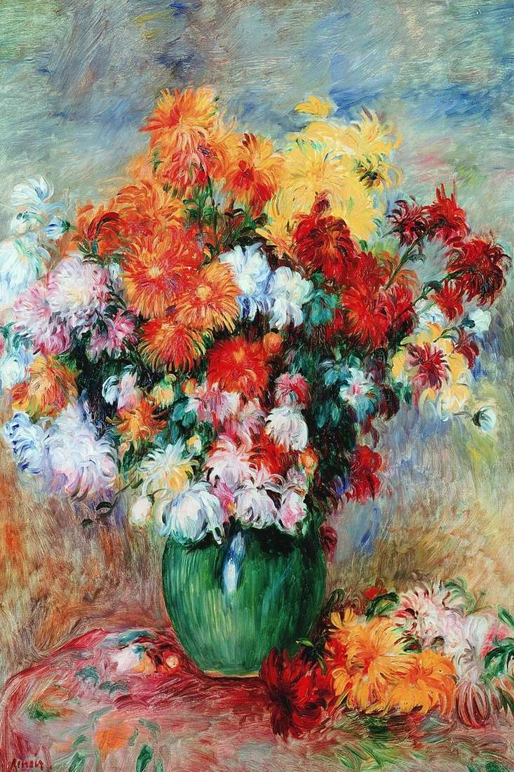 Mazzo di crisantemi   Pierre Auguste Renoir