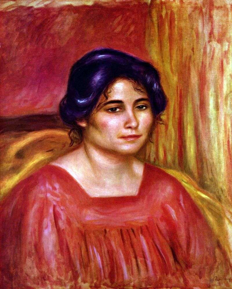 Gabriel in una camicetta rossa   Pierre Auguste Renoir
