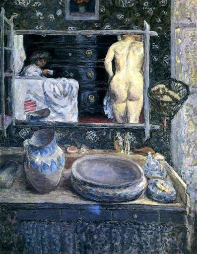 Specchio sul lavandino   Pierre Bonnard