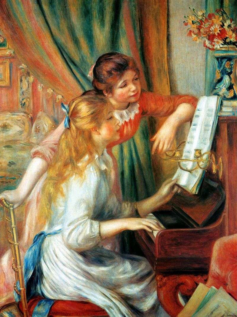 Ragazze al piano (Ragazze al piano)   Pierre Auguste Renoir
