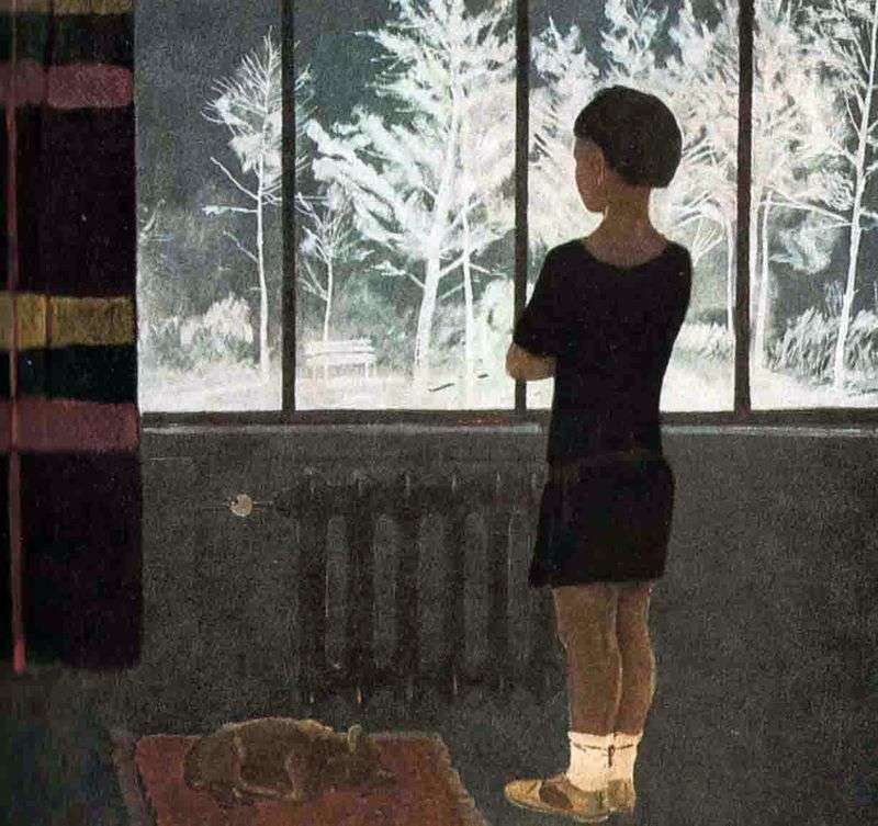 Inverno. La ragazza alla finestra   Alexander Deineka