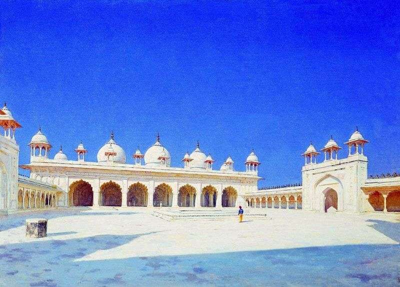 Moti Masjid (Moschea delle Perle) di Agra   Vasily Vereshchagin