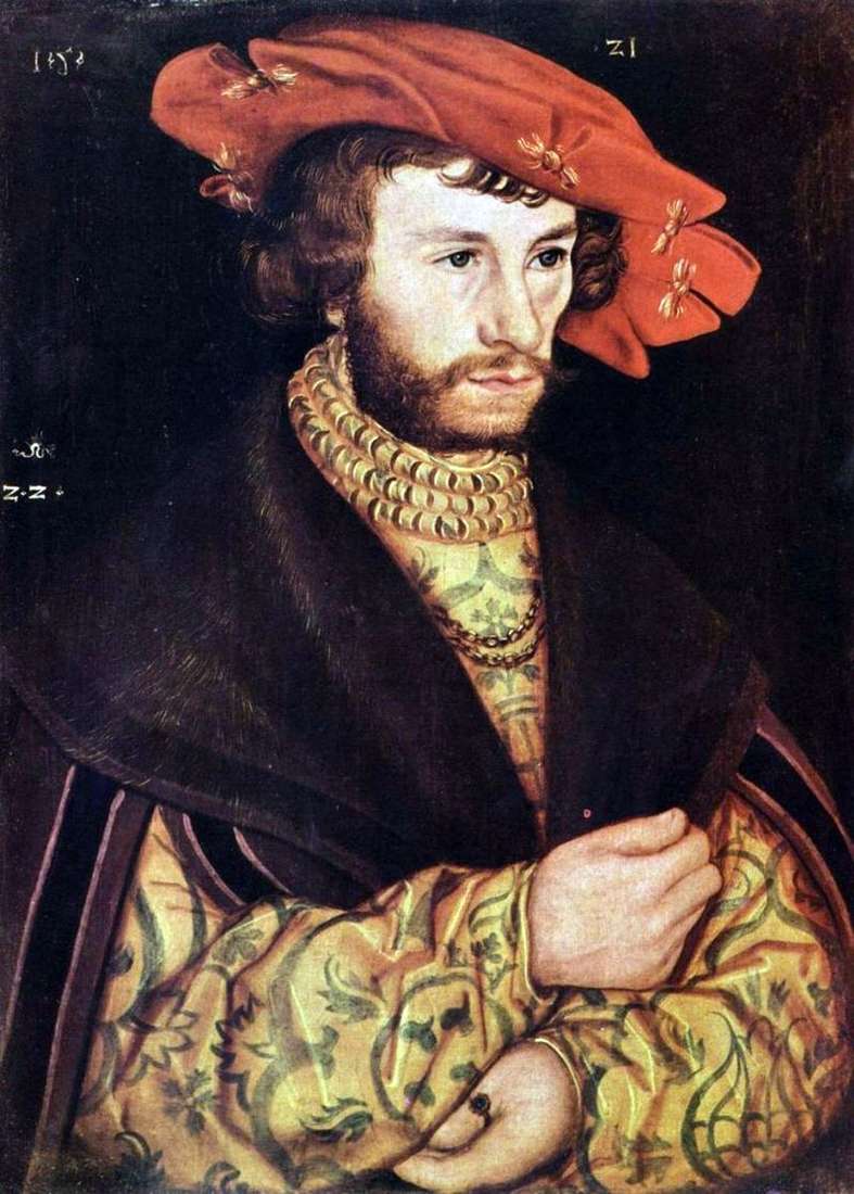 Ritratto di un giovane uomo in un berretto   Lucas Cranach