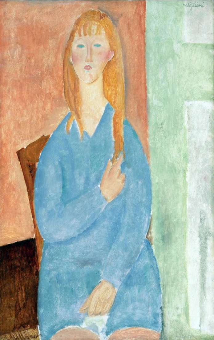 Ragazza in abito blu   Amedeo Modigliani