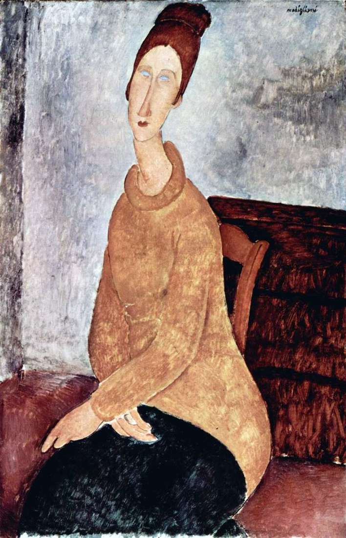 Jeanne Hebuterne in un maglione giallo   Amedeo Modigliani
