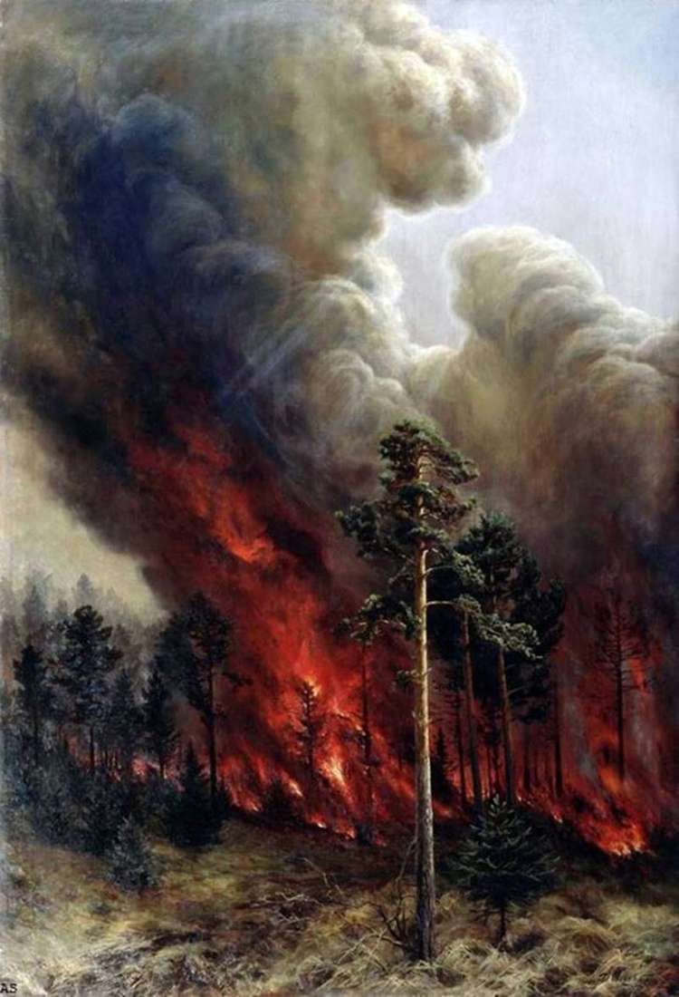 Incendio boschivo   Alexey Denisov Uralsky