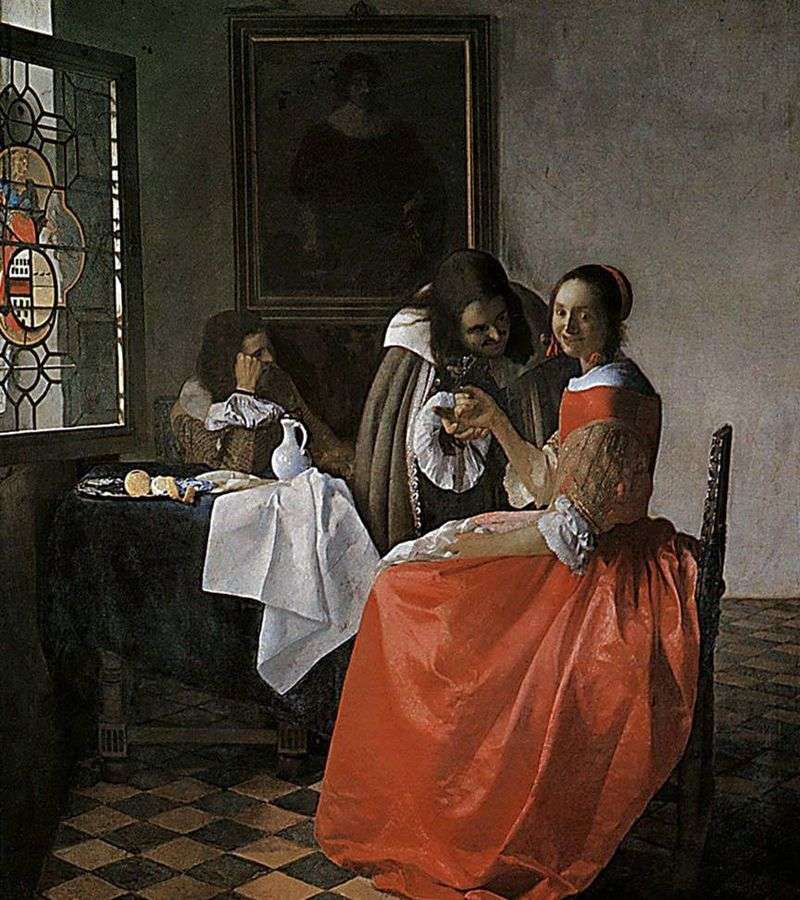Signora e due signori   Jan Vermeer
