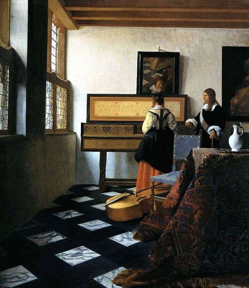 Signora della Virginia e Cavalier   Jan Vermeer