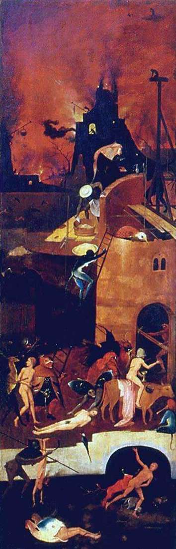 Inferno, altare Woz di fieno. Right Shutter   Hieronymus Bosch