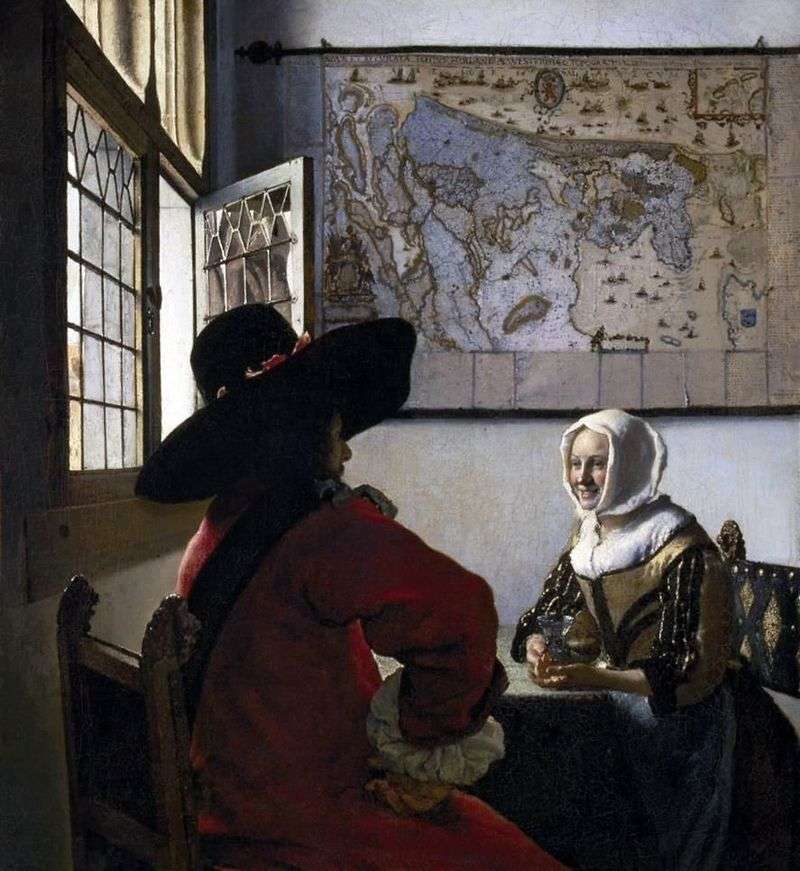 Ufficiale e ragazza che ride   Jan Vermeer