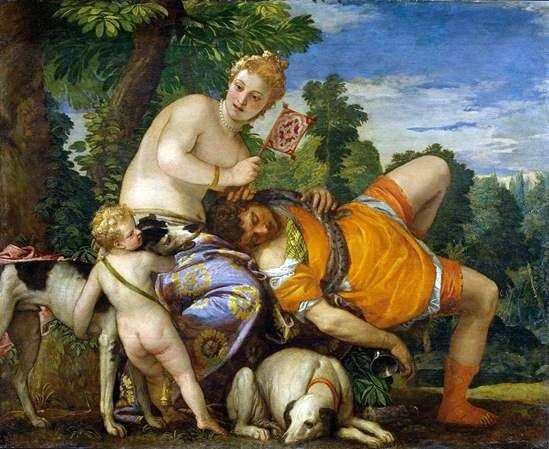 Venere e Adone   Paolo Veronese