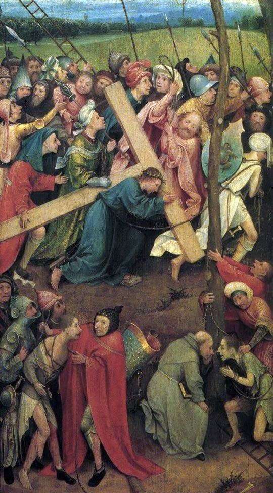 Portare la croce sul Calvario   Hieronymus Bosch