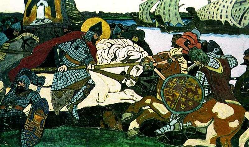 Alexander Nevsky colpisce Jarl Birger   Nikolai Roerich