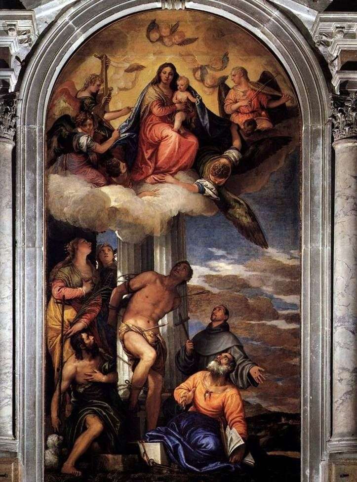 Madonna in gloria con San Sebastiano e altri santi   Paolo Veronese