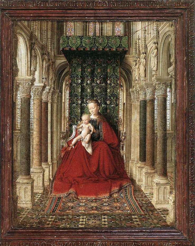 La Vergine e il bambino sul trono nel tempio   Jan van Eyck