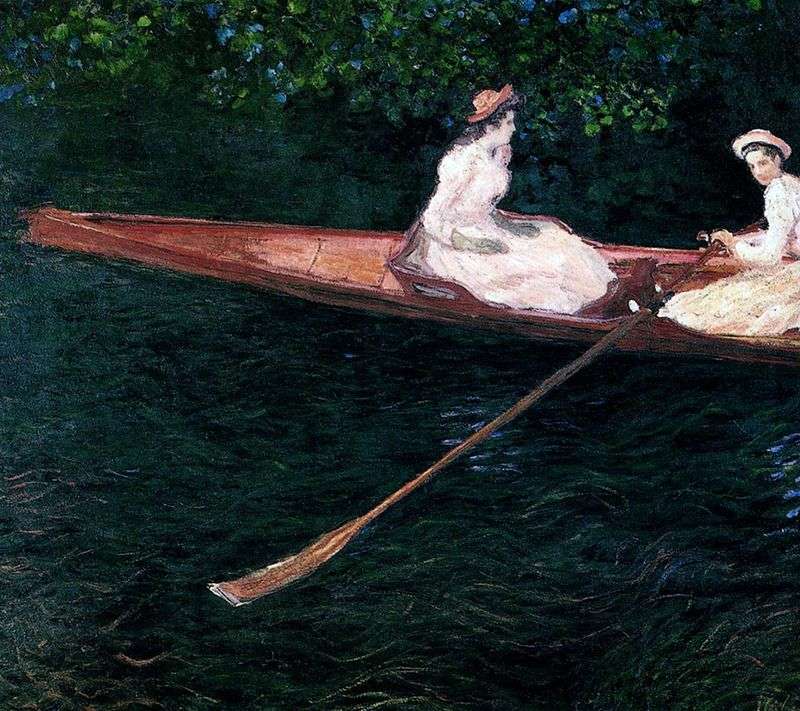 Ragazze che navigano in una barca sul fiume Ept   Claude Monet