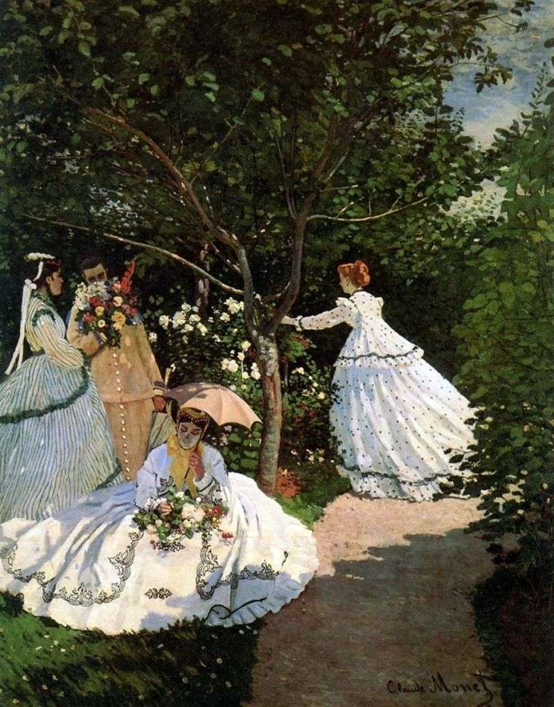 Donne nel giardino   Claude Monet