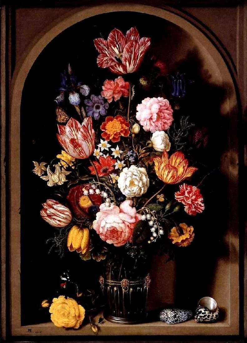 Mazzo di fiori in un vaso   Ambrosius Boshart