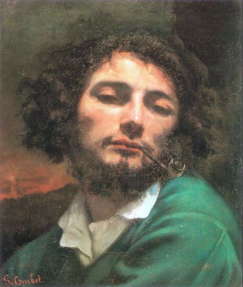 Autoritratto con tubo   Gustave Courbet