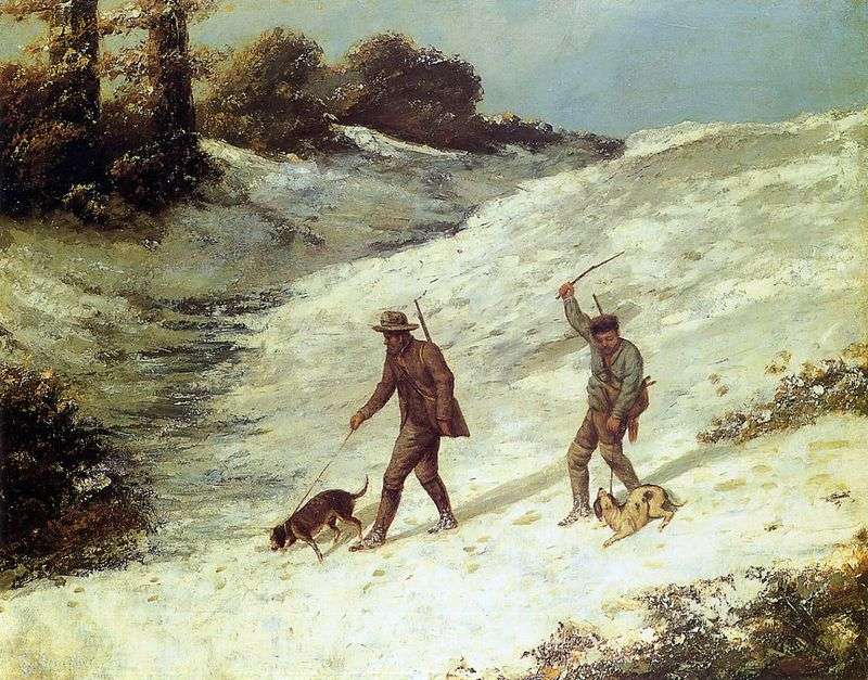 Scene di caccia   Jean Desire Gustave Courbet