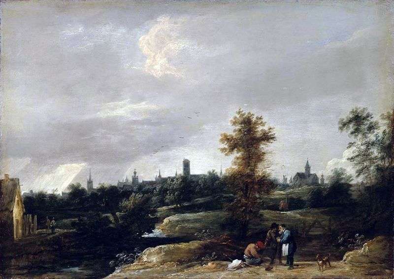 Vista della vicinanza di Bruxelles   David Teniers