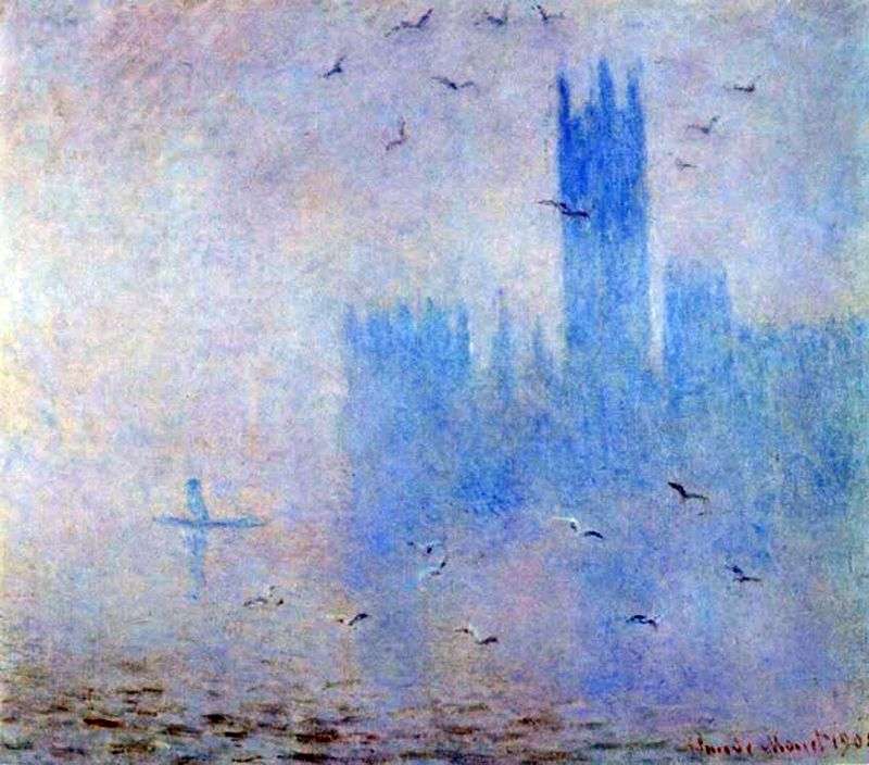 Parlamento, nebbia lilla   Claude Monet