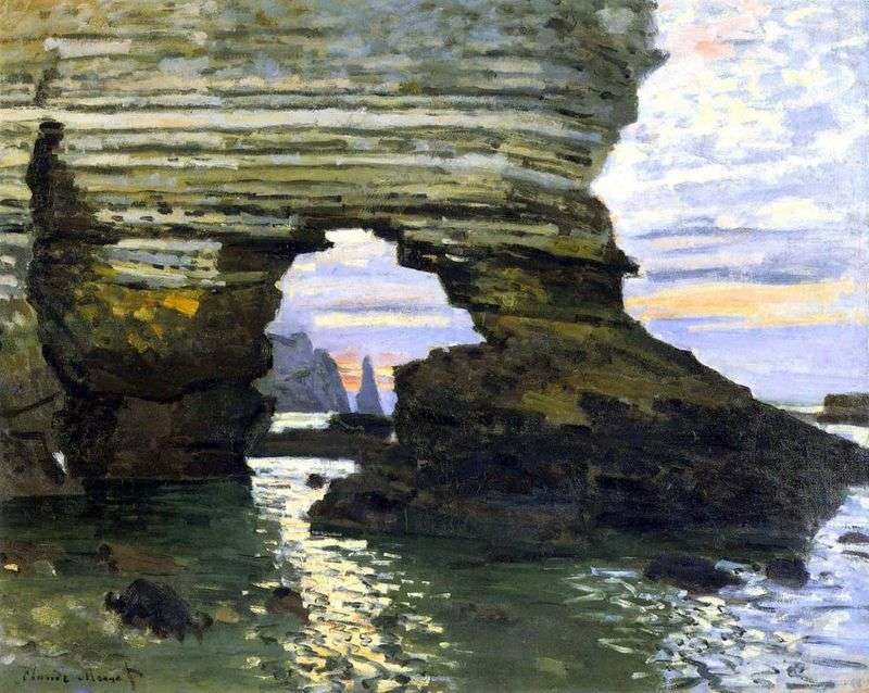 Port Aval, Etretat, cancello di pietra   Claude Monet