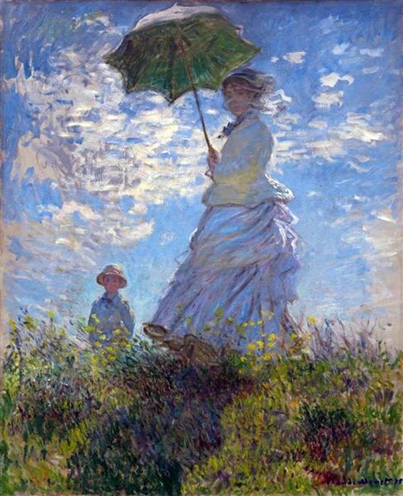 Passeggiata: Camilla Monet con suo figlio Jean   Claude Monet