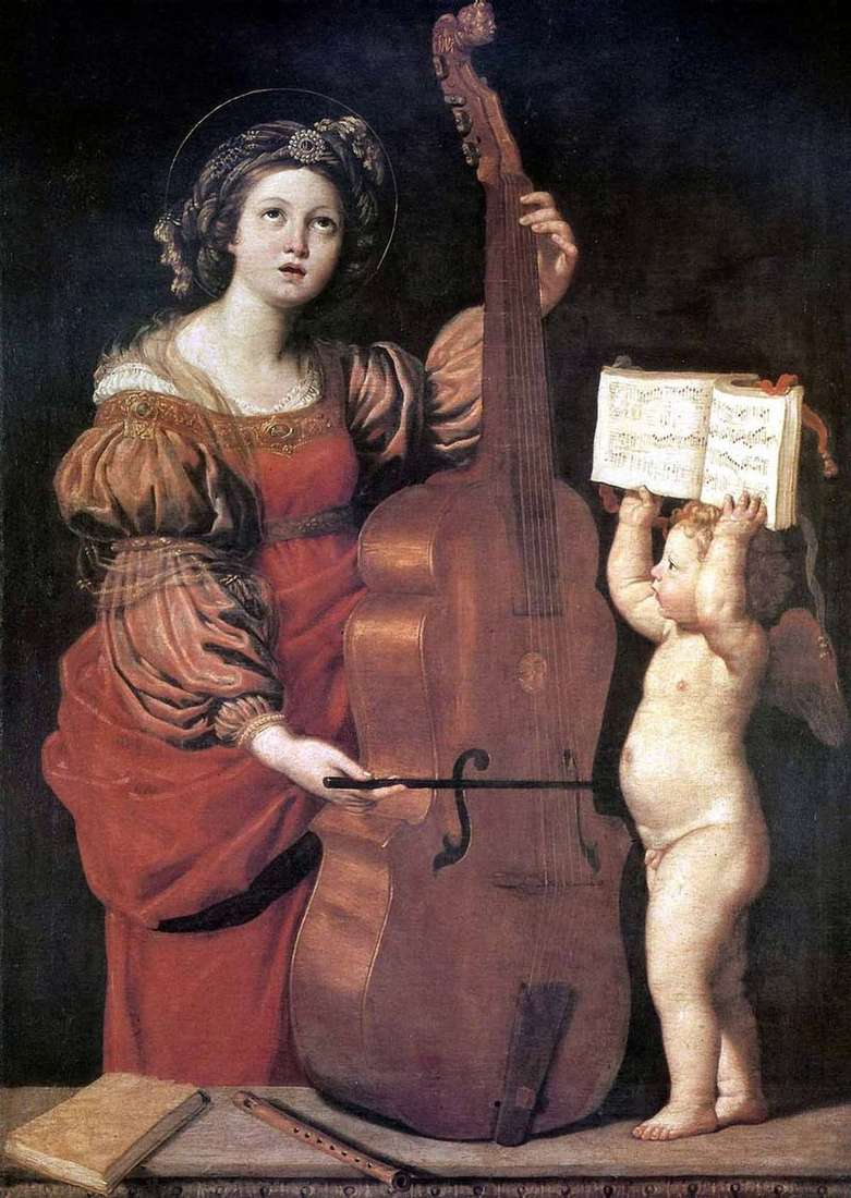 MUSICING ST. Cecilia con langelo   Domenichino Dzampieri