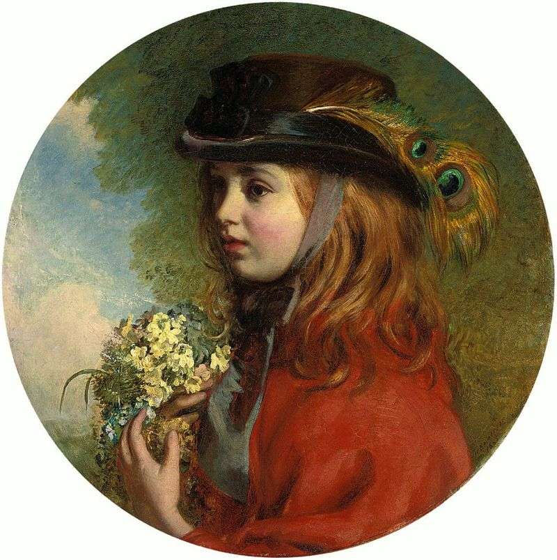 Primavera (ritratto di una ragazza con un mazzo di fiori)   Henry Hetherington Emmerson