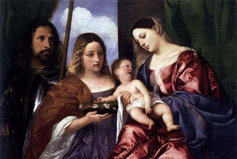 Madonna col Bambino con Santa Dorotea e Giorgio   Tiziano Vecellio